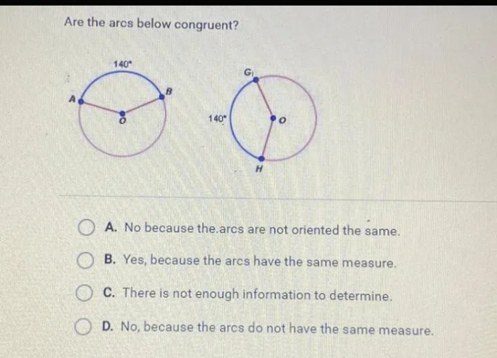 Which arc is congruent to eh