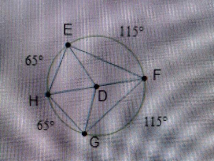 Which arc is congruent to eh