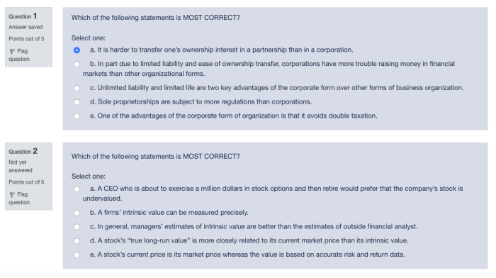 Correct statements following which exam4training